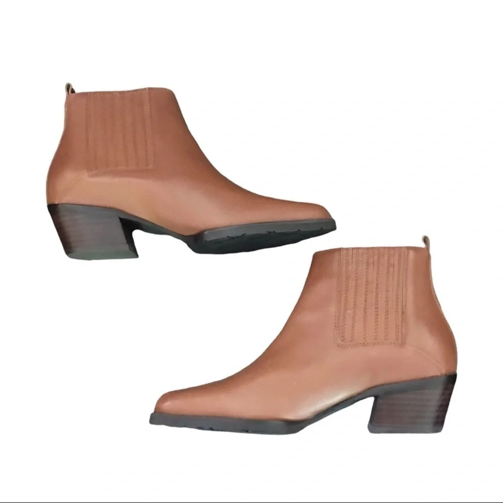 Revolve Alias Mae Tan Maja Leather Pull On Ankle Boot - Picture 8 of 16